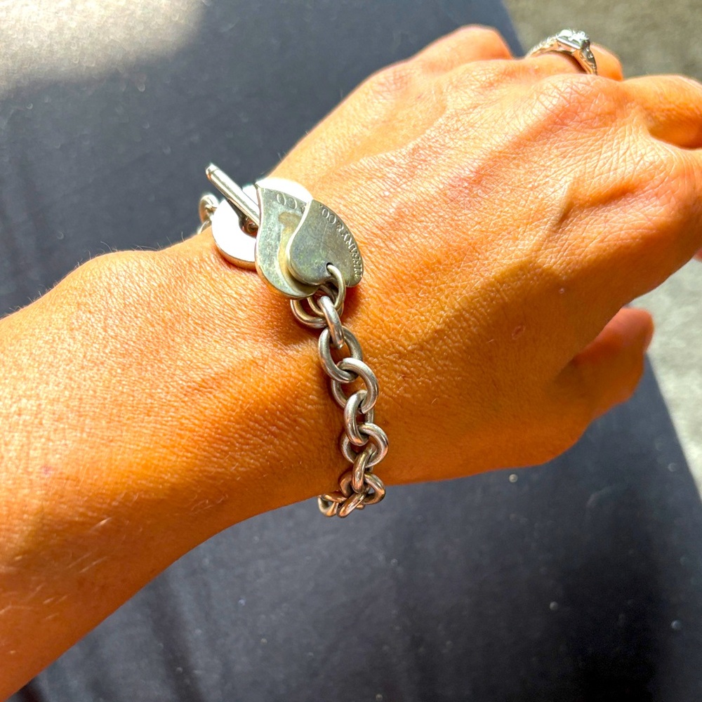 Vintage Tiffany’s double floating heart chain bracelet